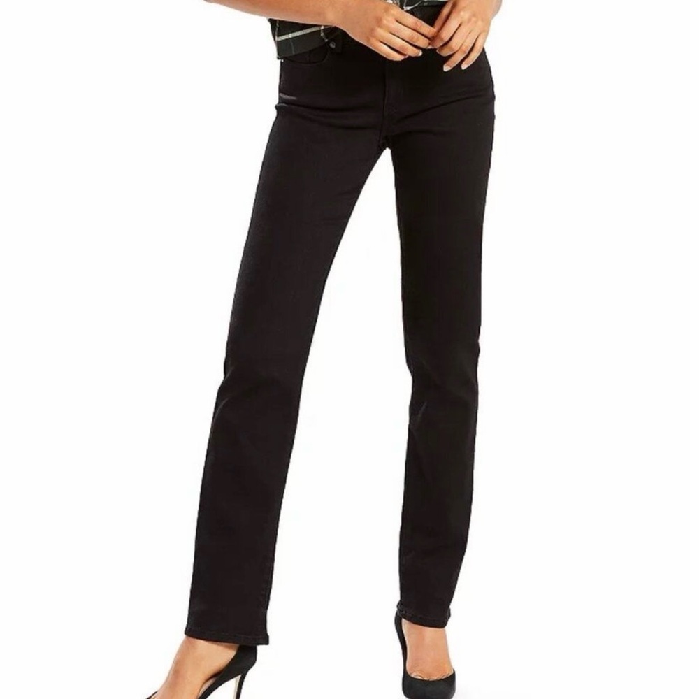 Levi's Classic Straight Leg‎ Black Denim Jeans High Rise Size 4
